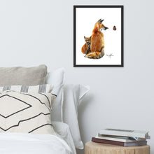 Load image into Gallery viewer, Fox Vixen and Kit Framed poster