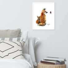 Load image into Gallery viewer, Fox Vixen and Kit Framed poster