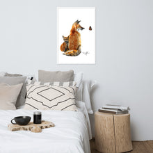 Load image into Gallery viewer, Fox Vixen and Kit Framed poster