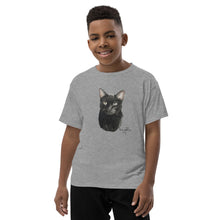 Load image into Gallery viewer, Black cat Youth Short Sleeve T-Shirt

