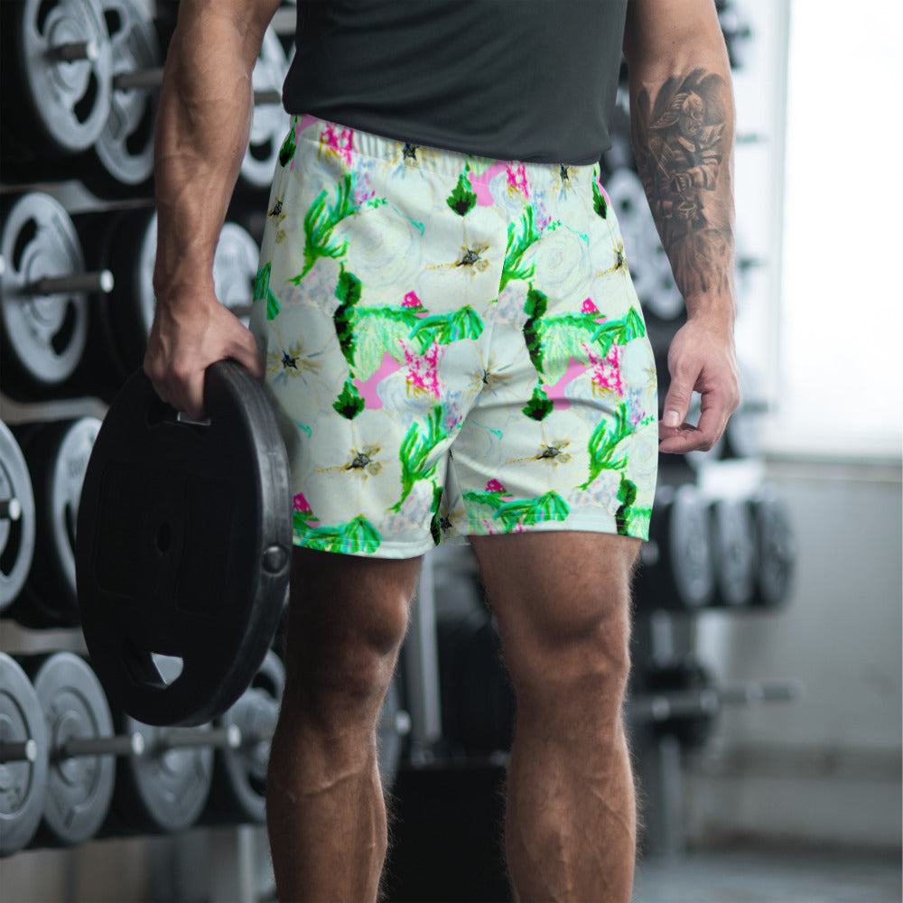 Florida Floral Men's Athletic Long Shorts