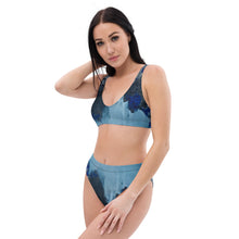 Load image into Gallery viewer, Ice Blue Recycled high-waisted bikini
