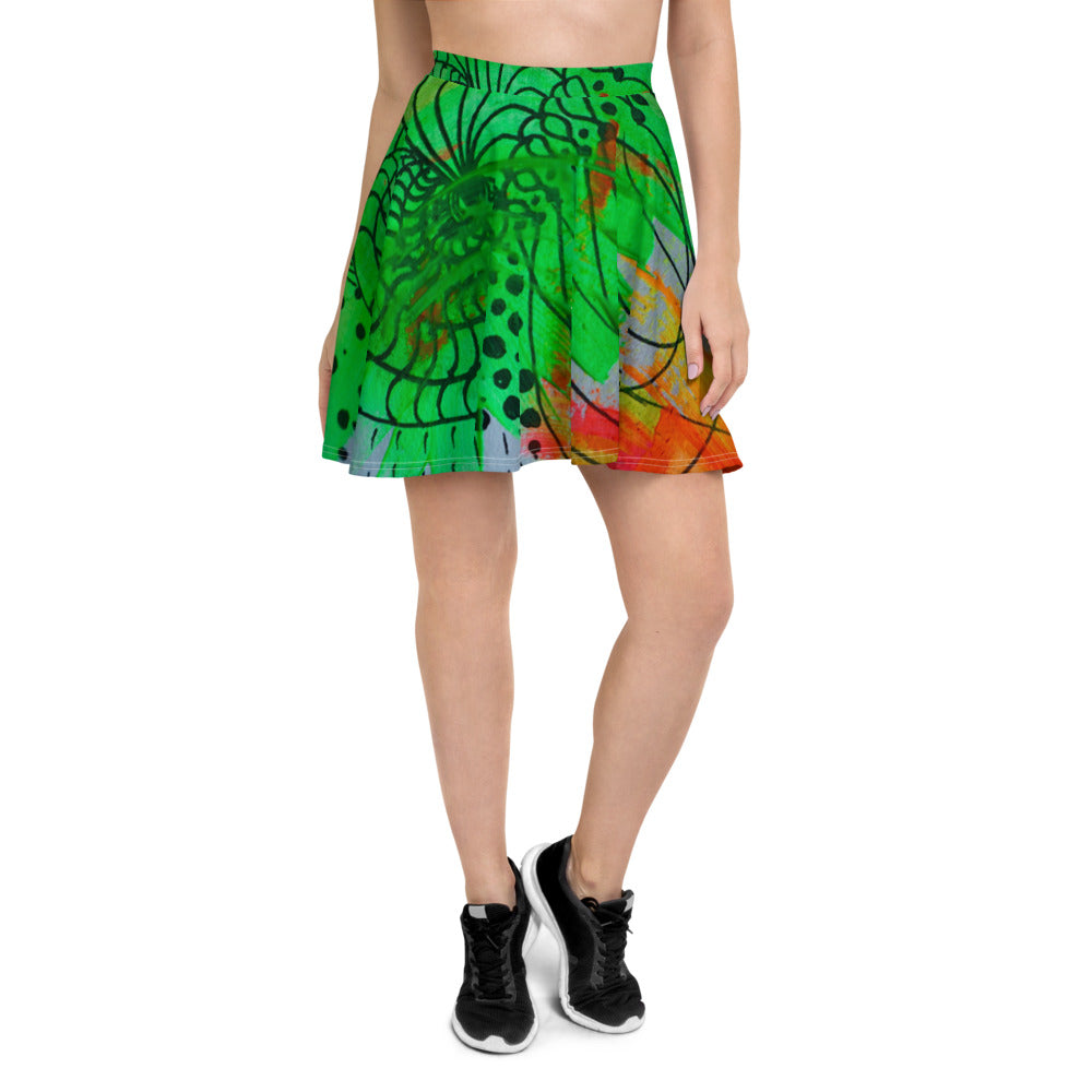 Lime Green Skater Skirt