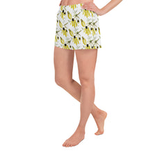 Load image into Gallery viewer, Yellow Wild Flower Women&#39;s Athletic Short Shorts
