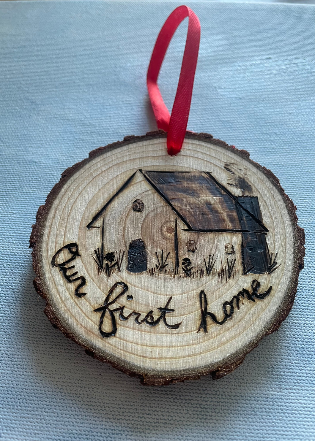 Our First Home Wood Ornament