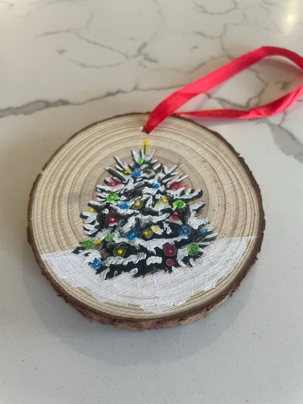 Snowy Christmas Tree Ornament